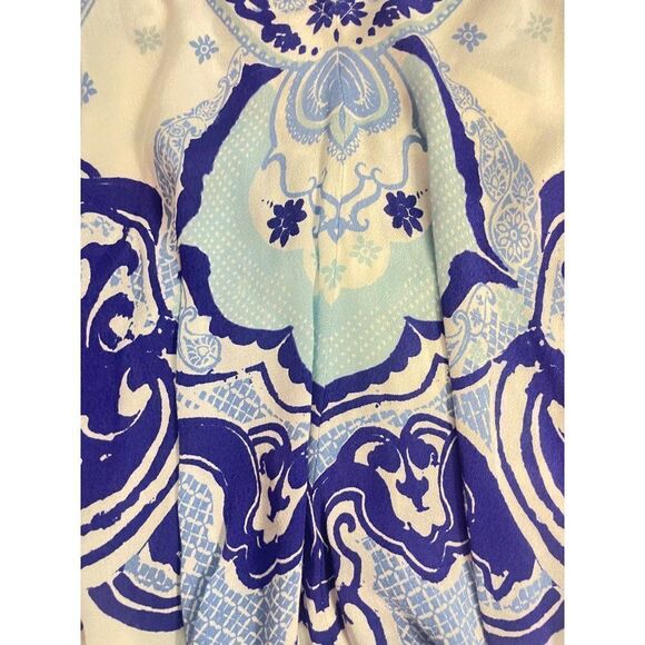 Anthropologie Maeve Blue White Clana Swing Blouse Top US 4 - Picture 6 of 6